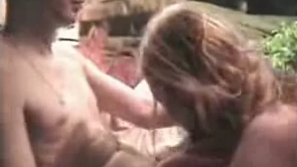 Cheating blonde wife of my friend gives me a blowjob