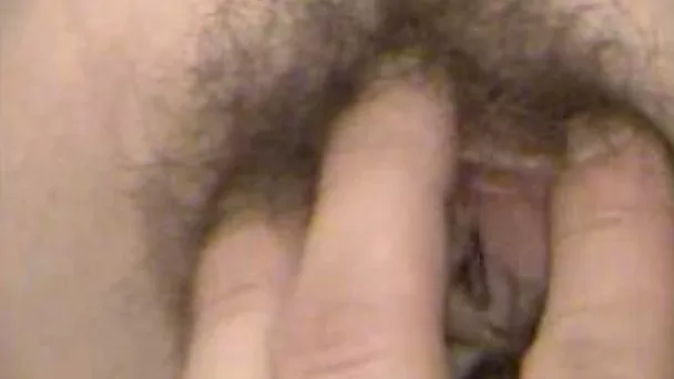 Tiny hairy pussy of my girlfriend craving for my fingers