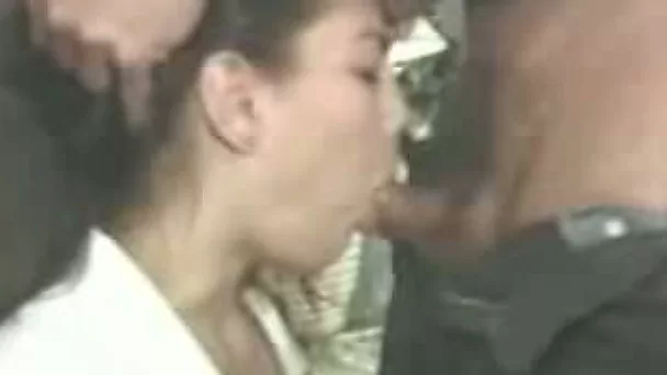 Deepthroat mouth pounding of my GF's sister