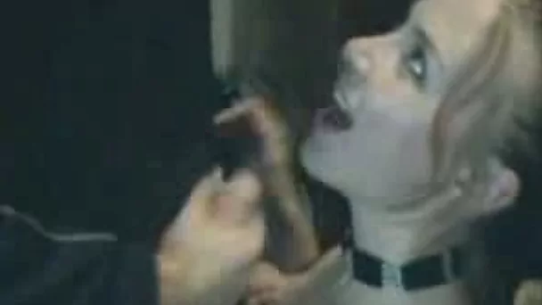 Goth girl from university gives me some head and receives facial