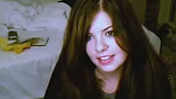 Brunette teenager from my block caught on webcam video