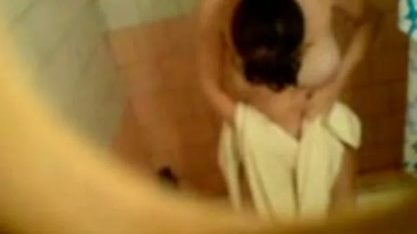 I peeked on my busty step sister in the shower room