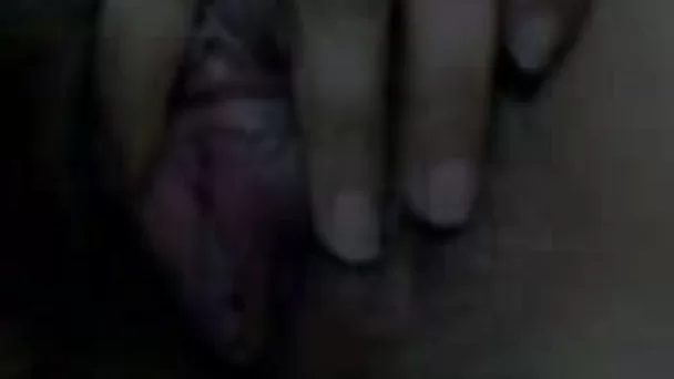 My horny girlfriend masturbating her stretchy pussy