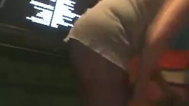 My amateur milf wife in the bedroom filmed upskirt without her notice