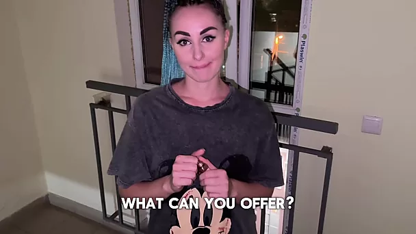 Steamy Encounter in the Hallway Ends with a Big Finish on Her Curves