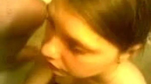 Petite chick in the bathroom was horny for quick threesome