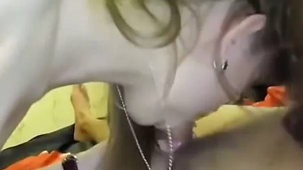 Pretty Russian chick loved to get her sexy mouth banged hard