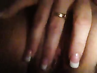 My wife fingering herself on amateur sex video at home