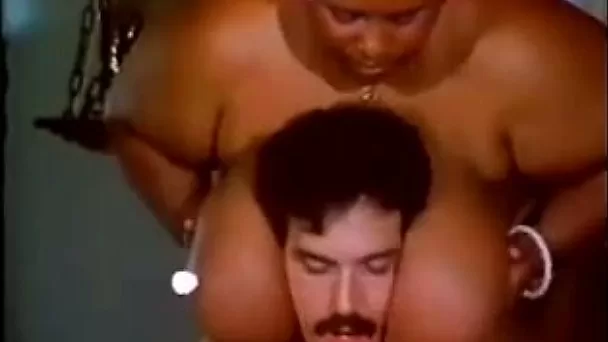 Fat black housemaid wants to please a horny skinny white guy