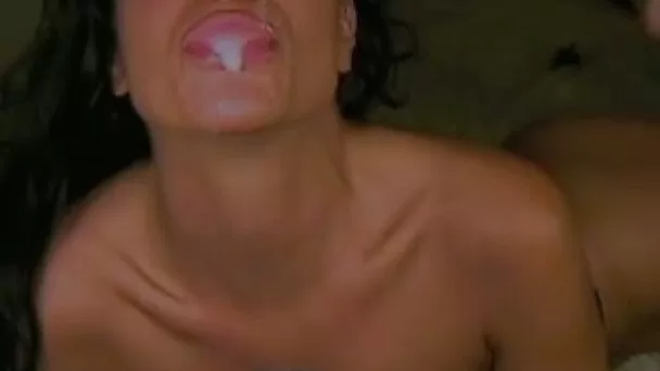 Blowjob and handjob combo from brunette bombshell Lexi