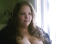 Charming BBW deepthroats a dildo in a hot private webcam show