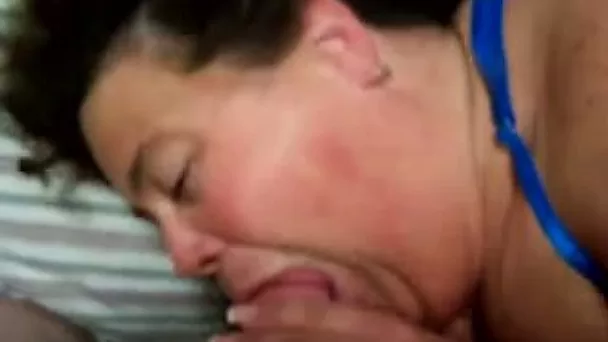 Disgusting BBW whore sucks my dick like insane nympho slut