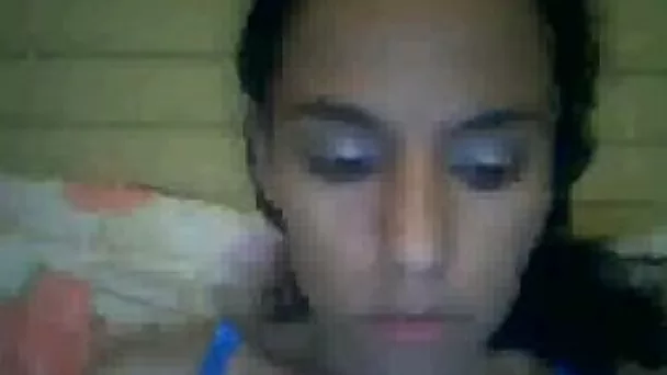 Petite amateur brunette cutie and her shaved tight pussy