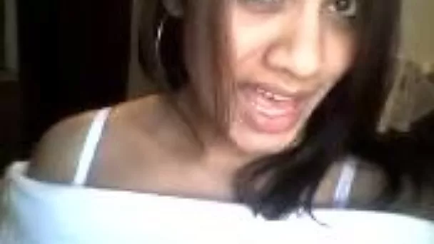 Awesome Indian cute girl with big boobies on home video