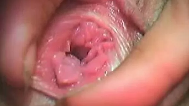 Closeup tiny pussy and a pleasant pink color inside