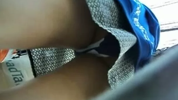 I finally could go under her skirt and she wore panties