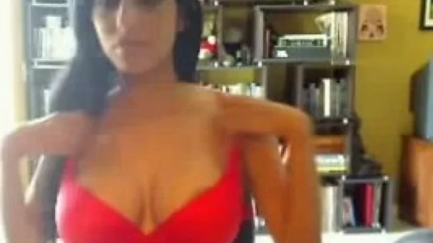 Lovely and busty Indian teen shows her tits and masturbates