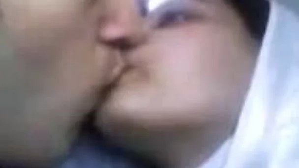 Making out with my beautiful brunette wife on the video