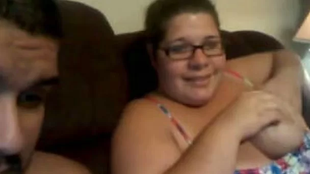 Chubby brunette bitch gets fucked by her hubby on Chatroulette