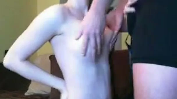 Svelte brunette lassie gets hammered by her BF on webcam