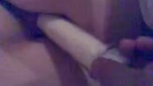 Poking the pussy of my sexy girlfriend with a dildo