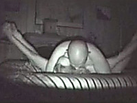 Pleasing my freaky slutty wife in bed on night vision cam