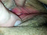 The lovely pussy of my wife is pink and wet in the inside