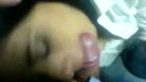 Beautiful and cute Mexican brunette chick giving fellatio