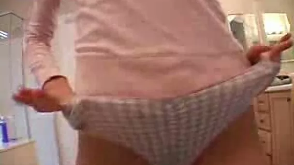 Very cute brunette girlfriend of my brother flaunts her curves