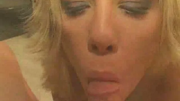 Cock starving blonde college chick joyfully blows my cock