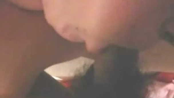 Chubby brunette slut giving me blowjob really fast