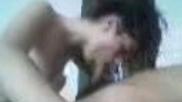 Skinny awesome brunette girlfriend giving amazing fellatio