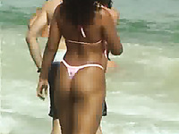 Hot babes in bikini at the beach in Brasil