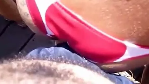 He loves to grope on her girlfriend's sexy butt