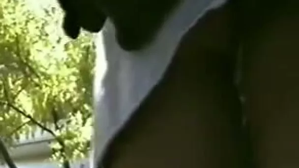 Slutty chick gets her sexy looking pussy exposed to the camera