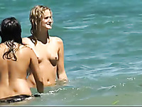 The hottest teen babes on the nude beach feeling fine