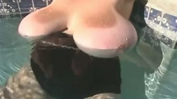 My voracious mature wife plays with her giant natural boobs