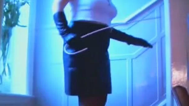 My mature voluptuous wife in her leather skirt and gloves