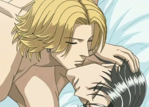 Blonde Hentai Gay Man And His Brunette Fag Fucking In Bed