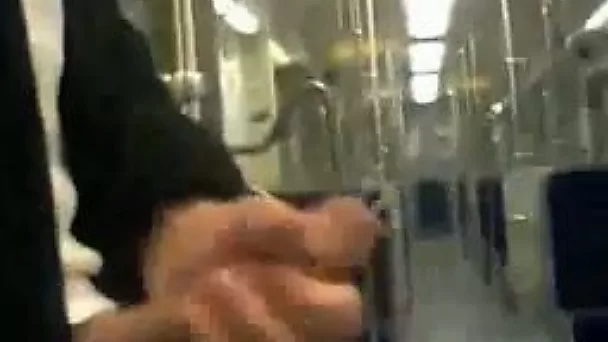 Wanker pulls out his massive cock in tube and starts jerking off