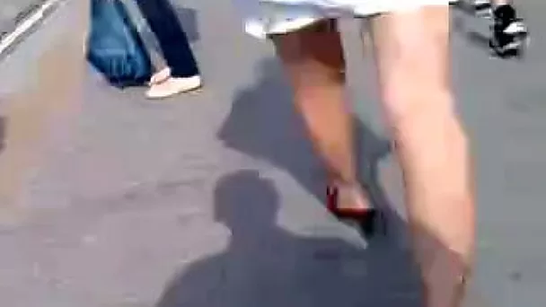 I took an awesome upskirt video of sizzling hot chick