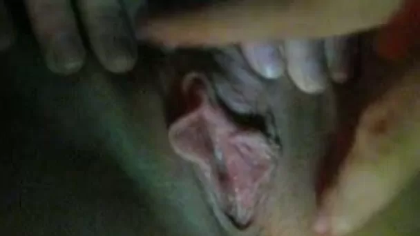Horny BF fucked my pretty pink pussy with a glow stick