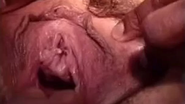 Searching for a hidden treasures in dirty hairy twat of nasty granny