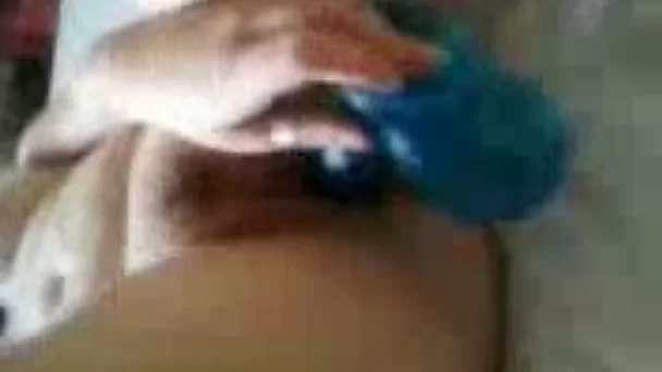 Chubby milf wife in bed spreads her legs wide for masturbation
