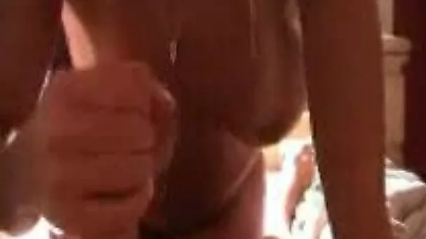 Busty and nasty blonde babe blowing and jerking my rod