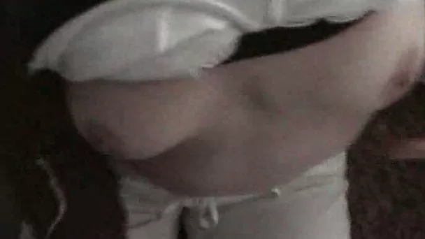 She showed me a bit of her big tits and stroked my dick