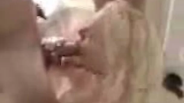 Amateur gang bang with chubby white woman in her bedroom