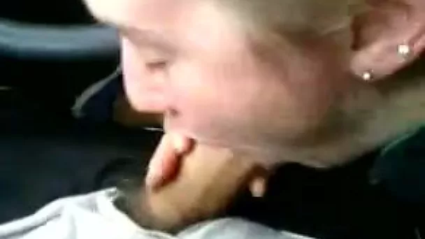 Sensual coed is happy to jerk off my monster cock in car