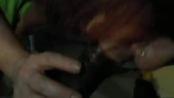 Black guy with large cock took her juice out while fucking