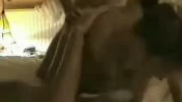Slutty brunette bitch gets nasty with two fuckers